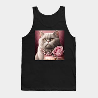 Rosey Cake And British Shorthair Tank Top